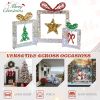 Set of 3 Lighted Iridescent Cut-out Gift Box Christmas Decorations