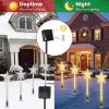 8Pack Christmas Solar Stake Light 64LED Beads Star-Shaped Pathway Lights With 8 Lighting Modes IP64 Waterproof Xmas Decoration For Garden Patio Yard P