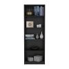 Bookcase 4-Shelves Benzoni, Office, Black