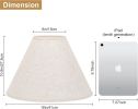 Empire Lamp Shades Set of 2, 6" Top x 16" Bottom x 10.8" High, Large Beige Lamp Shades for Table Lamps Floor Lamps