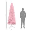 8" Artificial Christmas Tree Douglas Fir Pencil Christmas Tree with 1168 Realistic Branch Tips, Pink