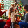 Felt Christmas Tree for Toddlers with Christmas Stockings, Xmas Wall Hanging Ornaments Decorations kit with String Lights for Kids to Decorate