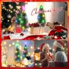 Christmas Tree with Lights, 4 Pack Tabletop Christmas Tree with LED Lights for Indoor Christmas Decorations Holiday Party Ornagment