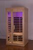 Deluxe version Plus One person Far infrared Hemlock Sauna room with LED colour lights