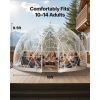Garden Dome Igloo, 15 x 9.5 ft Outdoor Clear Bubble Tent for 10-14 Person, Weatherproof Geodesic Dome Greenhouse with Window