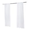 Sheer Curtains, 84 inches Long, 2 Panels Set Sheer White Curtains, Each 52" W x 84" L, Dual Rod Pocket Installation