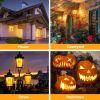 Halloween Decorations Upgraded LED Flame Light Bulbs, 4 Modes Fire Flame Bulb, E26 Base Flickering Light Bulbs