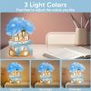 Romantic Rose Gifts for Girlfriend Wife Her,Rechargeable Cordless Touch Crystal Table Lamp,3-Colour Infinitely Dimming Small Night Light