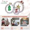 Set of 3 Lighted Iridescent Cut-out Light Bulb Christmas Decorations
