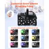 900W Snow Machine with 9 LED RGB Lights, 12 LED Lighting Colors, and Wireless Remote