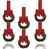 Christmas Berry Garland with Red Bow, Kitchen Cabinet Décor, Festive Door & Window Hanging Wreath for Home Xmas Party (1 Pc)