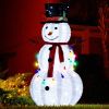 4FT Lighted Snowman Christmas Yard Decorations, Pre-lit Pull Up Snowman with 100 White LEDs