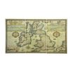 S/3 41.3x1x23.6" Rectangular Canvas Map Wall Art, Multicolored