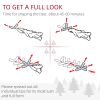 7.5 ft Tall Prelit Artificial Christmas Tree Holiday Décor with 1518 Branches, 500 Warm White LED Lights, Auto Open, White