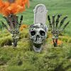 Halloween Decorations Outdoor Decor, Realistic Skeleton Ground Breaker 3-Piece Set with Skull & Adjustable Arms for Scary Yard