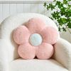 Flower Pillow, Cute Decorative Flower Shaped Throw Pillow (B-Pink, 14.9 Inch)