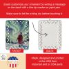Santa Claus Watching the Northern Lights Christmas Porcelain Ornament Christmas Tree Hanging Decorations for Home Christmas Holiday, Rectangle, Gift