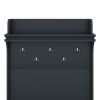 Hall Tree with Storage Bench, Entryway Bench with Drawer and 5 Hooks, Coat Rack with Display Shelf for Hallway Entryways, Dark Blue