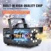 Snow Machine, 800W Snow Making Machine with 8 LED RGB Lights and Remote Control, High Output Snowflake Maker Stage Snow Effect for Christmas