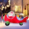 7.2 Feet Christmas Inflatables Airplane with Gift Boxes and Built-in LED Lights