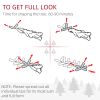 9ft Tall Prelit Artificial Christmas Tree Holiday Décor with 1868 Snow Flocked Branches, 600 Warm White LED Lights, Auto Open, Green