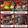 3d wooden puzzle for adults Dark Cottage book nook with lights model kit dollhouse DIY miniature house Birthday and Christmas gifts