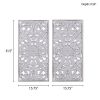 2 PCS Distressed Carved Wood Wall Decor Set
