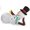 9.8 FT Lighted Christmas Inflatable Decoration, Large Inflatable Lying Snowman