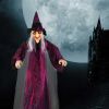 2025 Halloween Electronic Animated Witches, 70In Life Size Hanging Vocal Witches, Giant Flying Witches, Voice & Touch Activated Dialogue