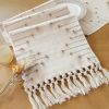 Boho Table Runner with Tassels 72 Inches Long for Home Decor Room Decor Farmhouse Rustic Macrame Table Runners for Dining Bedroom Bridal Shower(12x72
