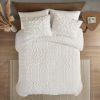 Ruched Fur Down Alternative Comforter Set