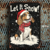CIFbuy Vintage Metal Sign 2D Flat Christmas Beagle Snow Scene Wall Decor,8X12 Inch Retro Art Plaque Ornament,Home Office Indoor Outdoor TikTok, TikTok
