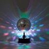 LED Rotating Mirror Disco Ball Table Lamp, Color-Changing Party Light