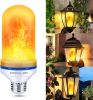 Halloween Decorations Upgraded LED Flame Light Bulbs, 4 Modes Fire Flame Bulb, E26 Base Flickering Light Bulbs