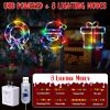 Christmas Window Decorations, 3 Pack USB Multicolor Wreath, Gift Box, Santa Claus Xmas Indoor Window Lights, 8 Flashing Modes LED Lights for New Year
