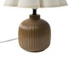 12.5" Brown Ceramic Table Lamp