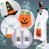 Halloween Decorations Outdoor Ghost Decor Light-Up Color-Changing Spooky Ghost Porch Decorations Trick or Treater with Candy Pocket Ghost Halloween De