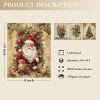 Vintage Christmas Bathroom Wall Decor Prints,Retro Christmas Wall Art Decorations for Home Kitchen Bedroom Bathroom Living Room Office