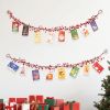 Christmas Decorations Indoor - 57'' Berry Garland Christmas Card Holder – Handmade Berry Garland with 20 Clips for Cards Photos - Holiday Card Display