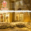 9.84x6.56FT 192LED Solar Christmas Net Lights Outdoor Bush Lights Dimmable IP44 Waterproof with 8 Modes Remote Timer Memory Function for Holiday Party
