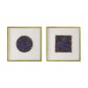 S/2 23.6x23.6" Lillian Purple Crystal Shadow Boxes Wall DÃƒÂ©cor