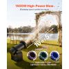 Electric Confetti Machine with LED Lights, 1500W Powerful Output Confetti Cannon Launcher, DMX512, Manual & Remote Control