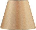 Hardback Empire Transitional Spider Shade in Gold Brown with Burlap Textured Fabric