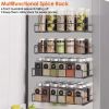 4 Pack Magnetic Shelf, Moveable Fridge Magnetic Spice Rack for Microwave Oven, Spice Jars Racks Holder