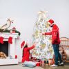 7.5 FT Artificial Christmas Tree with DIY 400 Warm White LED Lights