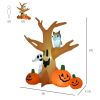7.5' Tall Outdoor Lighted Inflatable Halloween Decoration, Waterproof Haunted Tree with Owl, Ghost & Pumpkins for Garden, Lawn & Party DÃƒÂ©cor