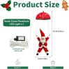 Christmas Decorations Santa Claus Parachute Lights 8 Modes 24.8" LED Hanging Xmas Tree Decor String Lighted with Memory Timer Plug for Home Porch Wind