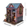 3d wooden puzzle for adults Dark Cottage book nook with lights model kit dollhouse DIY miniature house Birthday and Christmas gifts