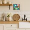 Salmon Framed Metal Print Bathroom, Kitchen, Office, Home Decor Wall Art Ready to Hang, Square, 8X8