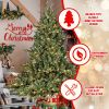 6FT Full-Shape Christmas Tree with 500 UL Lights – PE/PVC Mixed Branches, 1763 Tips, Wide Base for Spacious Areas, Hinged Structure